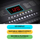 Musical Keyboards: Karrera 61-Key Electronic Piano Keyboard 75cm with Stand - Black
