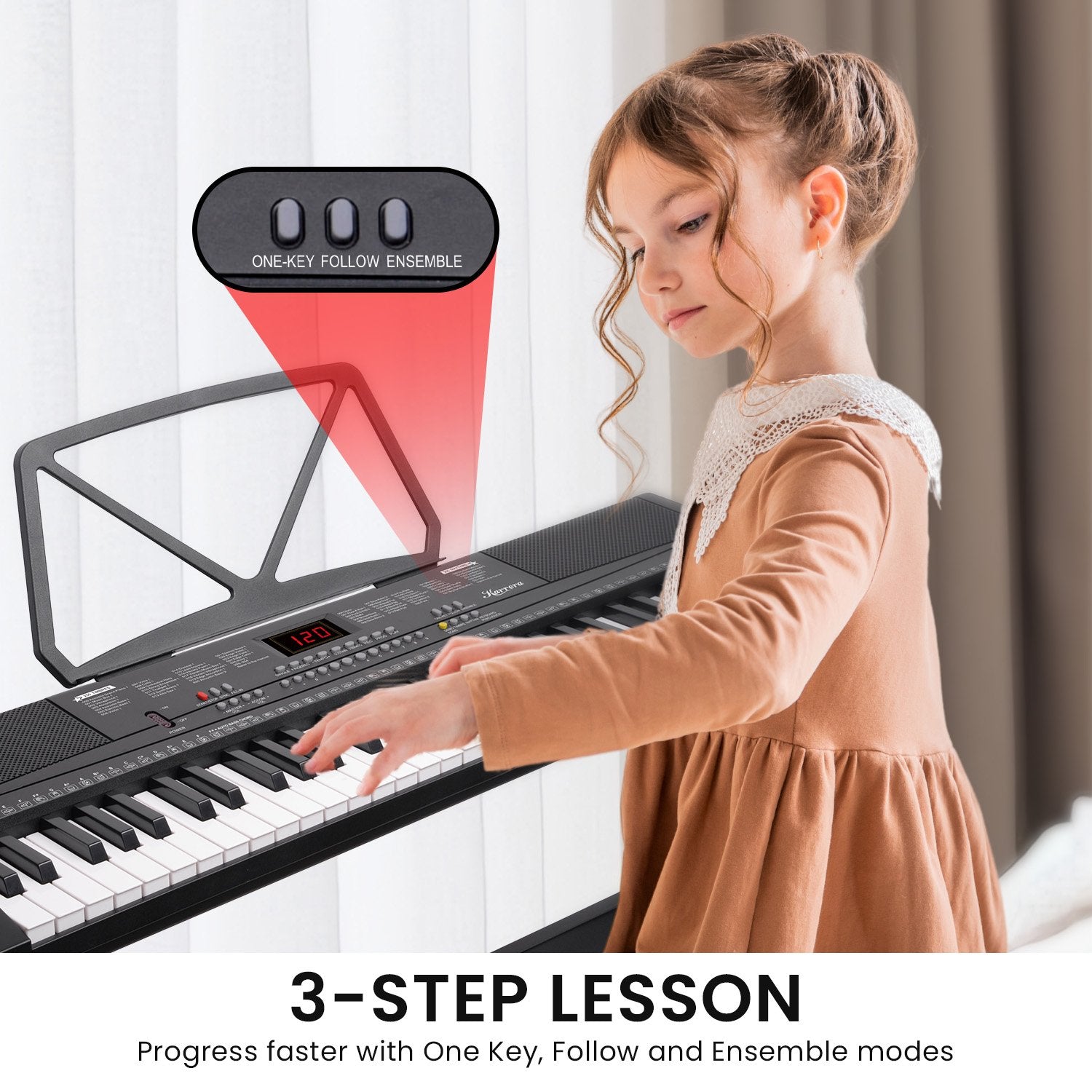 Musical Keyboards: Karrera 61-Key Electronic Piano Keyboard 75cm with Stand - Black
