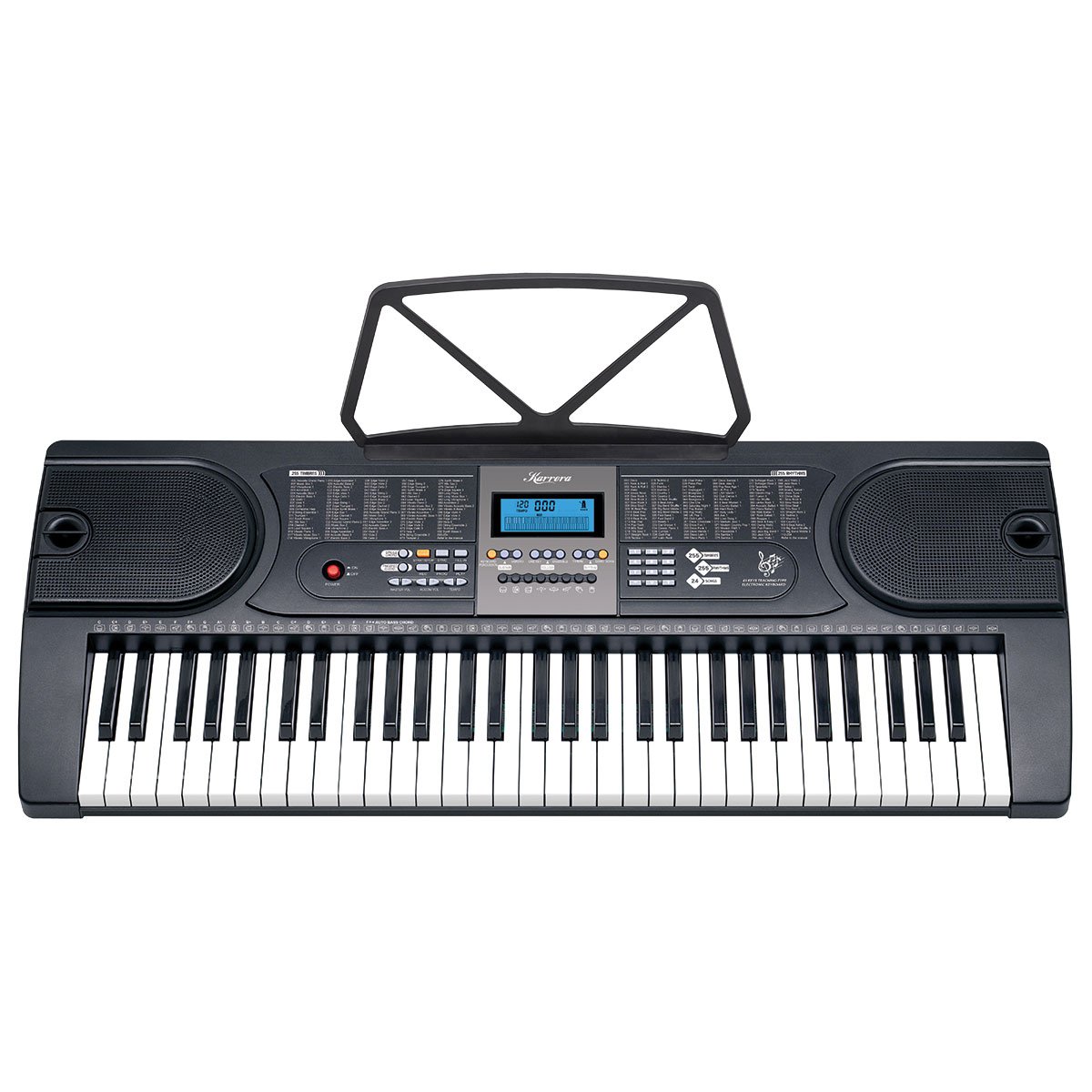 Musical Keyboards: Karrera 61 Keys Electronic Keyboard Piano with Stand - Black