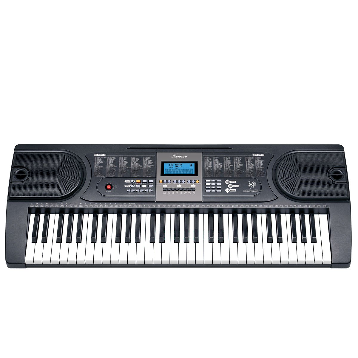 Musical Keyboards: Karrera 61 Keys Electronic Keyboard Piano with Stand - Black