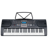 Musical Keyboards: Karrera 61 Keys Electronic LED Keyboard Piano with Stand - Black