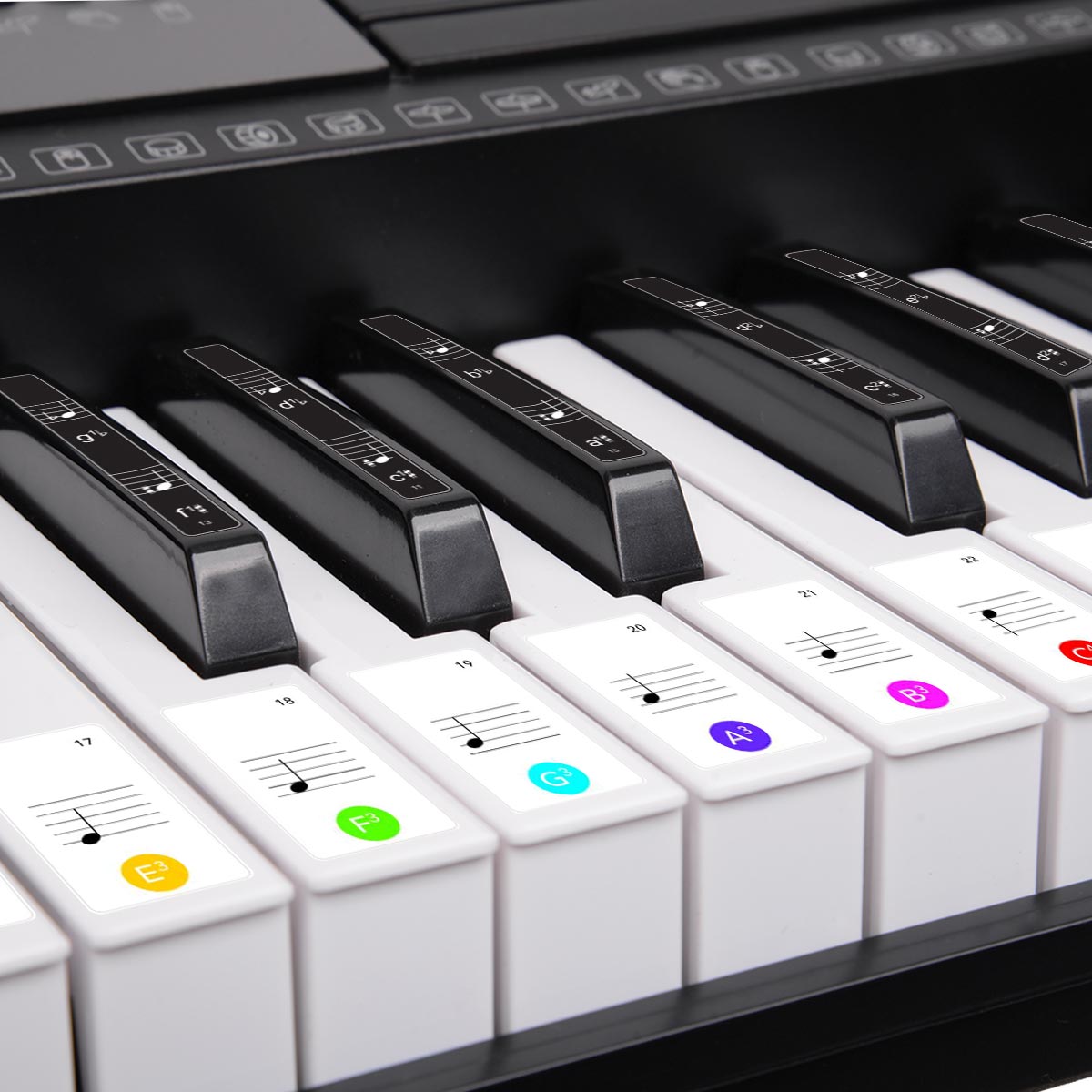 Musical Keyboards: Karrera 61 Keys Electronic LED Keyboard Piano with Stand - Black