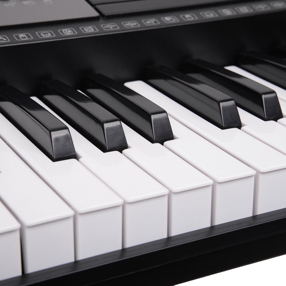 Musical Keyboards: Karrera 61 Keys Electronic LED Keyboard Piano with Stand - Black