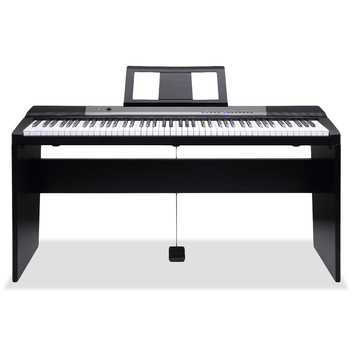 Musical Keyboards: Karrera 88 Keys Electronic Keyboard Piano with Stand Black