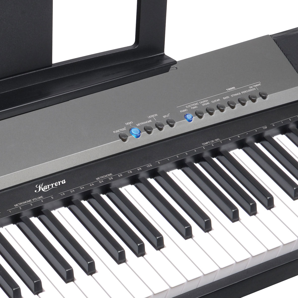 Musical Keyboards: Karrera 88 Keys Electronic Keyboard Piano with Stand Black