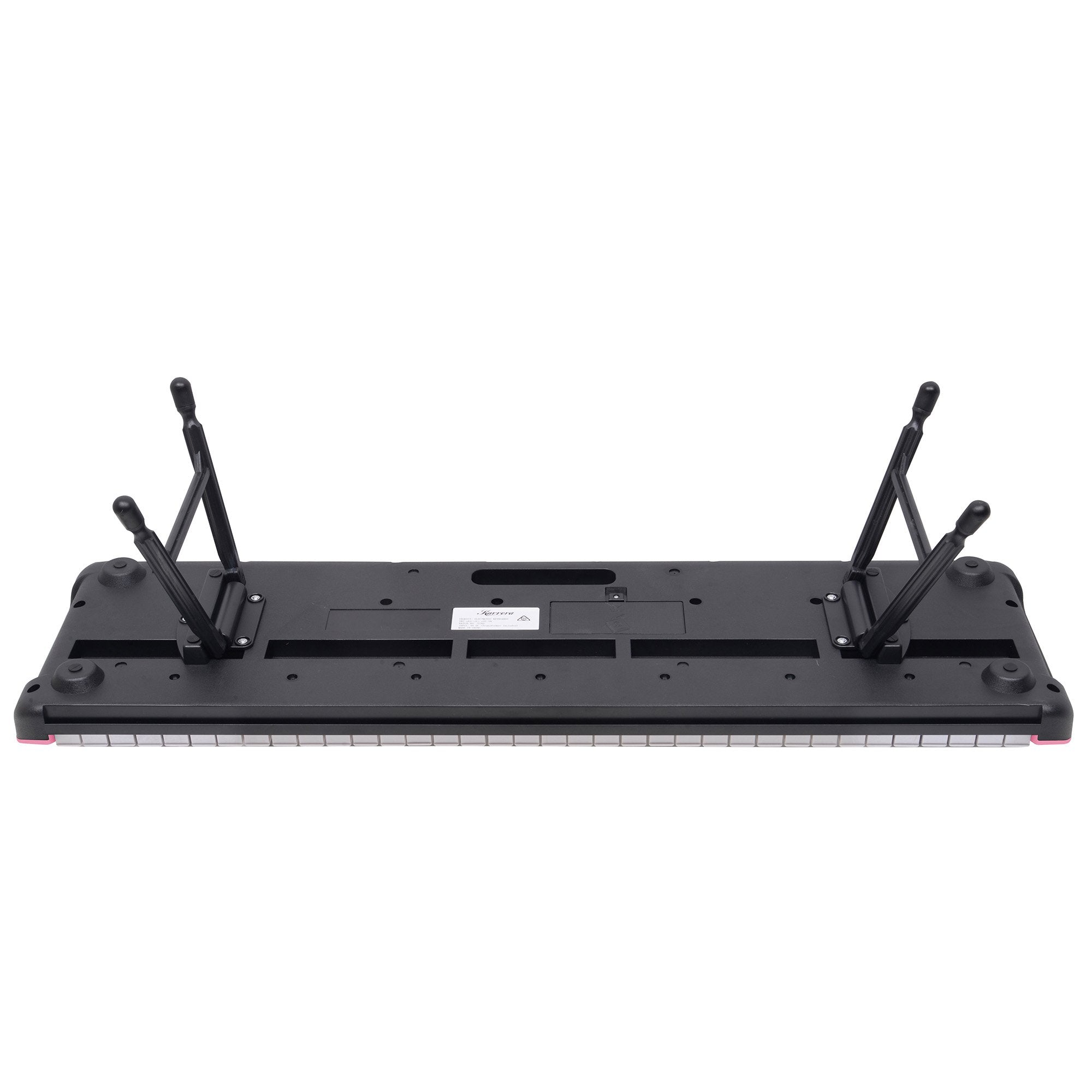 Musical Keyboards: Karrera 61-Key Electronic Piano Keyboard with LED and Folding Stand in Pink CHJ-SD1