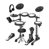Drums: Karrera 18S Electronic Drum Kit Mesh Pads 8in Snare Bluetooth Sounds USB/MIDI Output Kick Pedals Drum Coach & Metronome
