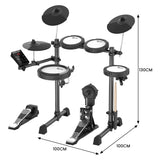 Drums: Karrera 18S Electronic Drum Kit Mesh Pads 8in Snare Bluetooth Sounds USB/MIDI Output Kick Pedals Drum Coach & Metronome