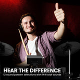 Drums: Karrera TDX-16 Electronic Drum Kit with LCD, Toms, Snares Quiet Mesh Pads & Pedals, Adjustable Stool, Headphones