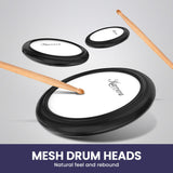 Drums: Karrera X23 Electronic Drum Kit with Sound Module, 3 Toms, Snare Quiet Mesh Drum Heads, Cymbals & Pedal