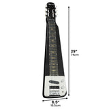 Guitars: Karrera 29in 6-String Lap Steel Hawaiian Guitar - Black