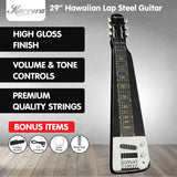Guitars: Karrera 29in 6-String Lap Steel Hawaiian Guitar - Black