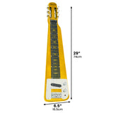 Guitars: Karrera 29in 6-String Lap Steel Hawaiian Guitar - Metallic Gold
