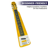 Guitars: Karrera 29in 6-String Lap Steel Hawaiian Guitar - Metallic Gold