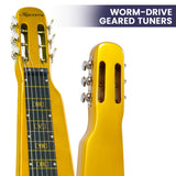 Guitars: Karrera 29in 6-String Lap Steel Hawaiian Guitar - Metallic Gold