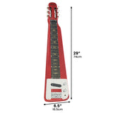 Guitars: Karrera 6-String Steel Lap Guitar - Metallic Red
