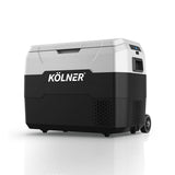 Fridges: Kolner 40l Fridge Freezer Cooler 12/24/240v Camping Portable Esky Refrigerator With Trolley - Black