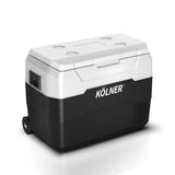 Fridges: Kolner 40l Fridge Freezer Cooler 12/24/240v Camping Portable Esky Refrigerator With Trolley - Black