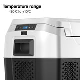 Fridges: Kolner 40l Fridge Freezer Cooler 12/24/240v Camping Portable Esky Refrigerator With Trolley - Black