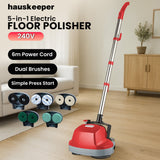 Pool Sweeps & Vacuums: Klika Hauskeeper 5 in 1 Electric 240V Floor Polisher w/ 6M Power Cable Timber Hard Waxer Buffer Cleaner Red