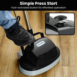 Vacuums: Kartrite Hauskeeper Gen2 5-in-1 Black Electric Floor Polisher Hard Waxer Buffer Scrubber Cleaner 240v With Twin Rotating Brushes 6m Power Cord