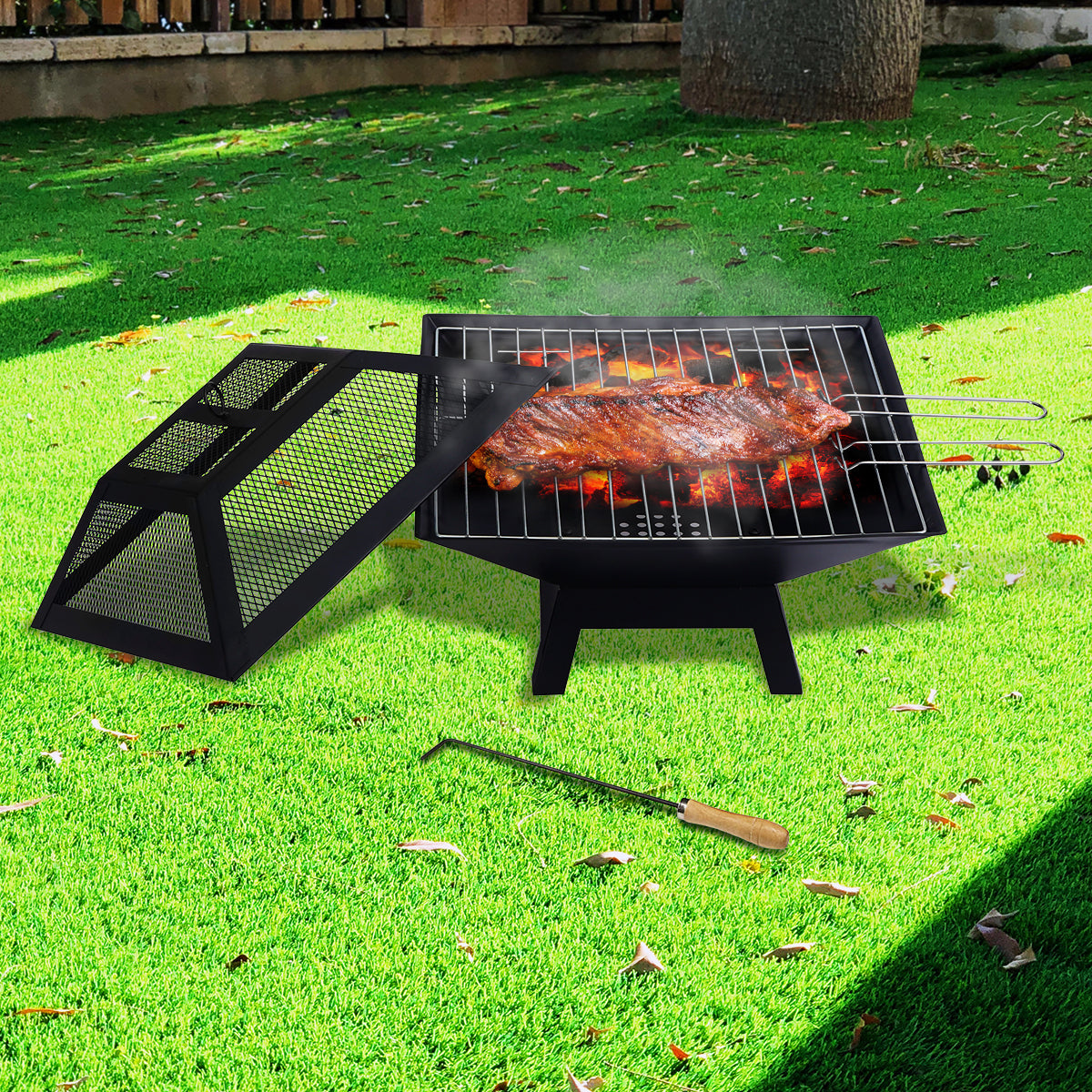 Fire Pits: Wallaroo Portable Outdoor Fire Pit for BBQ, Grilling, Cooking, Camping