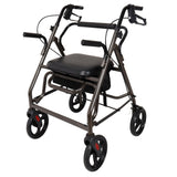 Mobility & Accessibility: Orthonica Foldable Steel Frame Rollator Walker Lightweight Mobility Aid in Grey