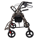 Mobility & Accessibility: Orthonica Foldable Steel Frame Rollator Walker Lightweight Mobility Aid in Grey