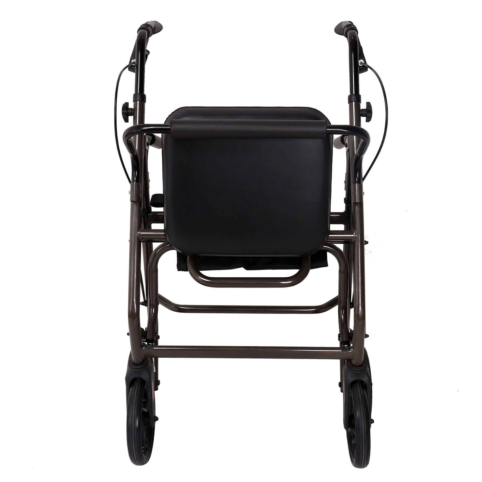 Mobility & Accessibility: Orthonica Foldable Steel Frame Rollator Walker Lightweight Mobility Aid in Grey