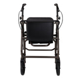 Mobility & Accessibility: Orthonica Foldable Steel Frame Rollator Walker Lightweight Mobility Aid in Grey