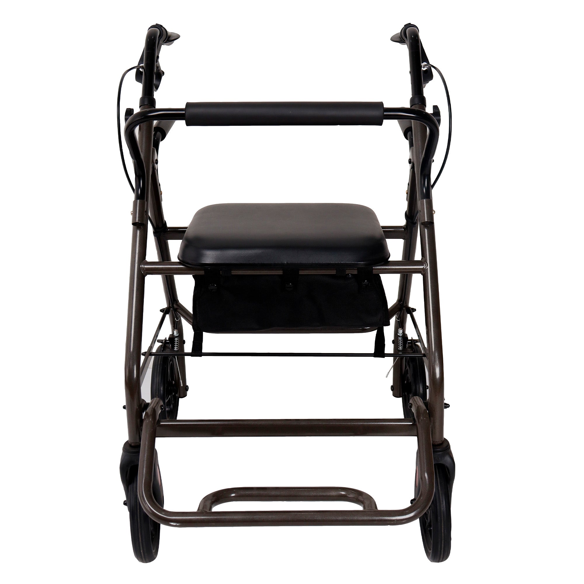 Mobility & Accessibility: Orthonica Foldable Steel Frame Rollator Walker Lightweight Mobility Aid in Grey