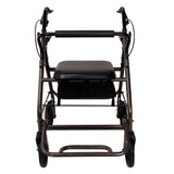 Mobility & Accessibility: Orthonica Foldable Steel Frame Rollator Walker Lightweight Mobility Aid in Grey