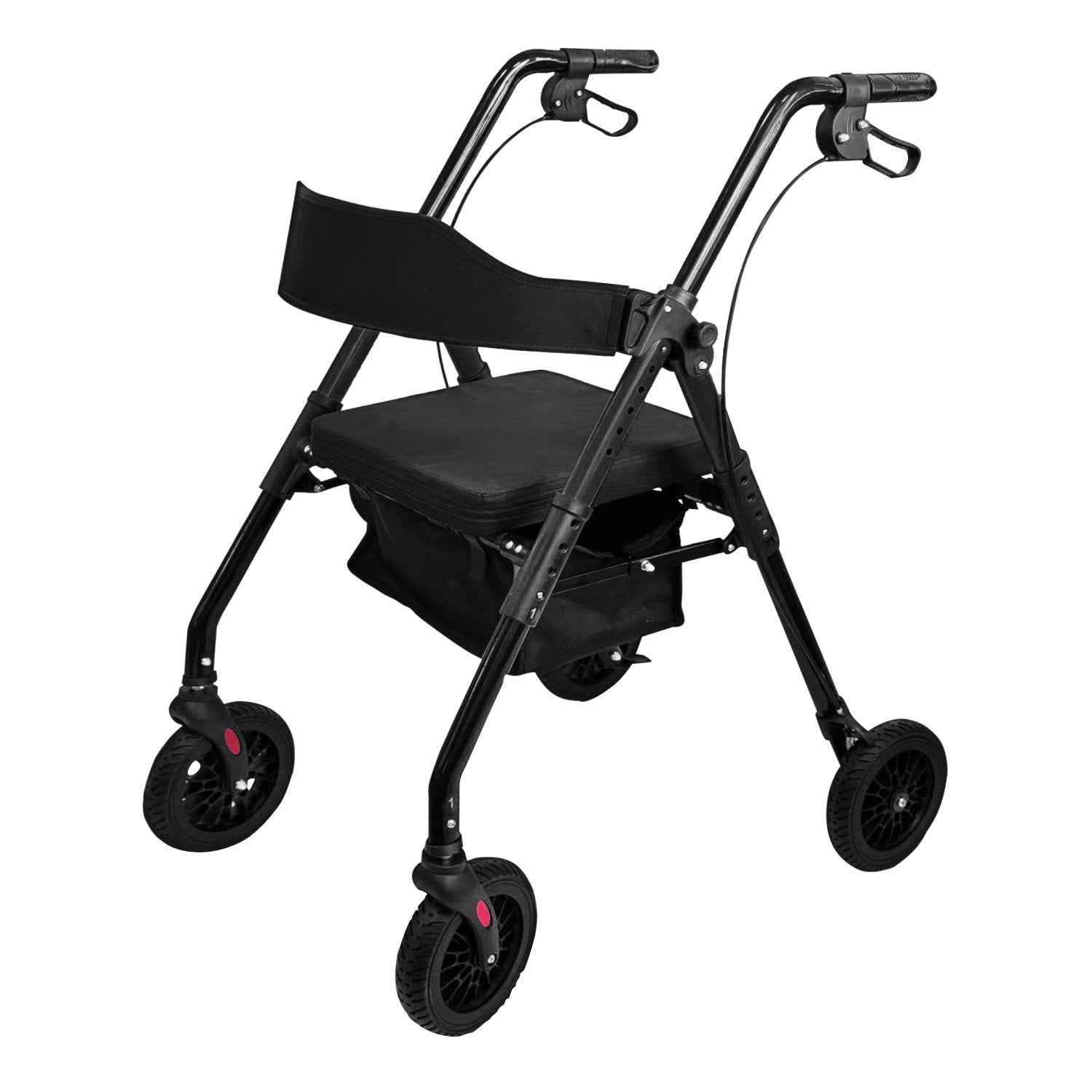 Mobility & Accessibility: Orthonica Foldable Mobility Steel Rollator 136kg Max Capacity Black