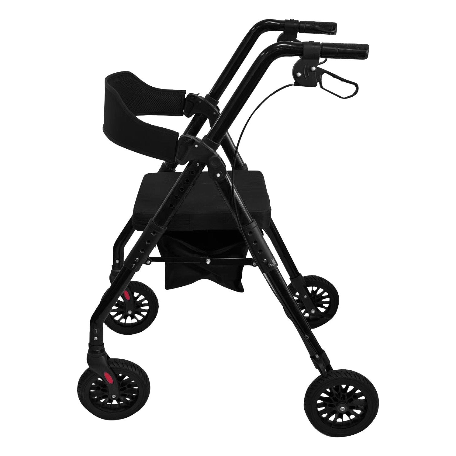 Mobility & Accessibility: Orthonica Foldable Mobility Steel Rollator 136kg Max Capacity Black
