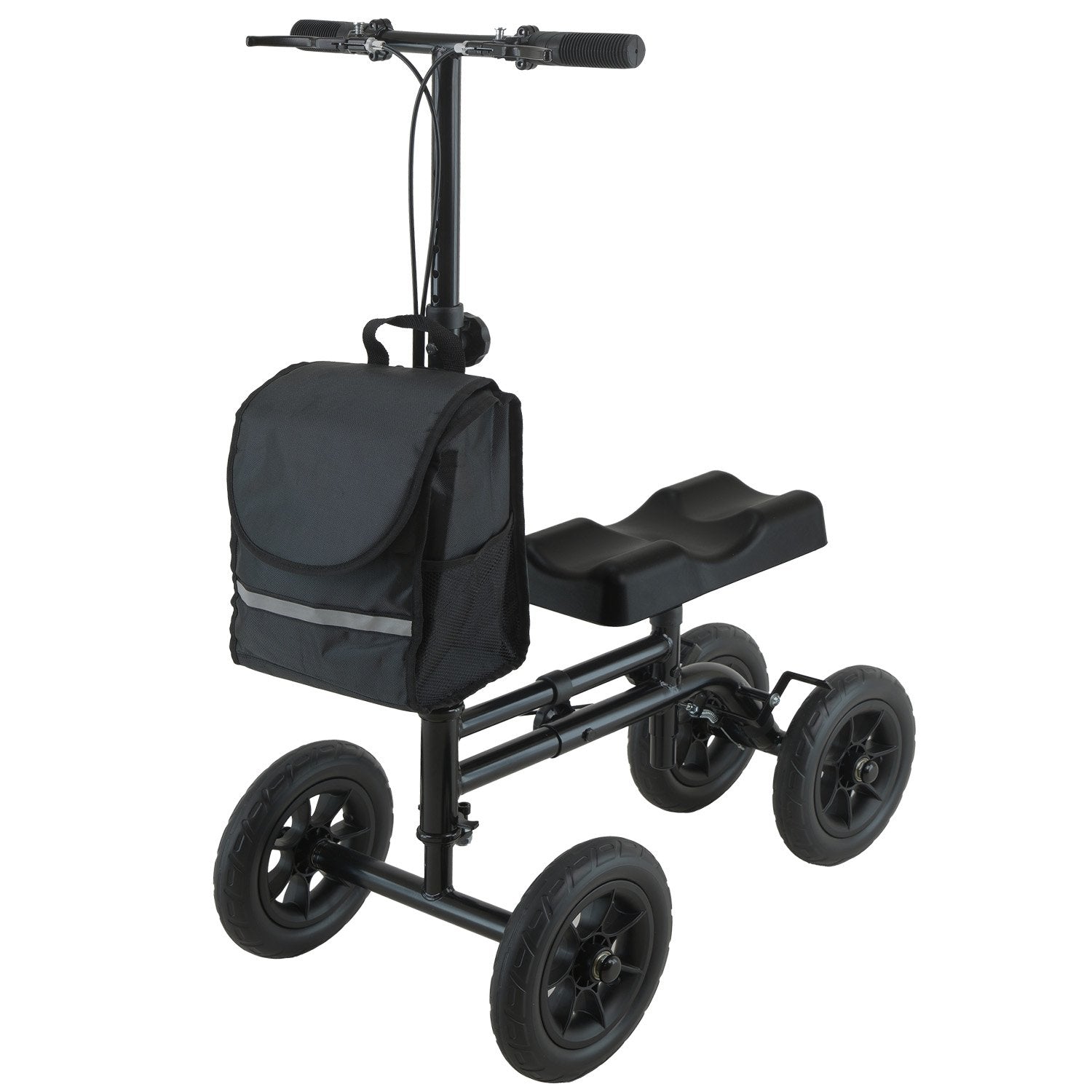 Mobility & Accessibility: Orthonica Mobility Steel Knee Scooter Walker Steerable Ergonomic Foldable Scooter 10-inch Wheels Height Adjustable Steel Frame 136kg Weight Capacity