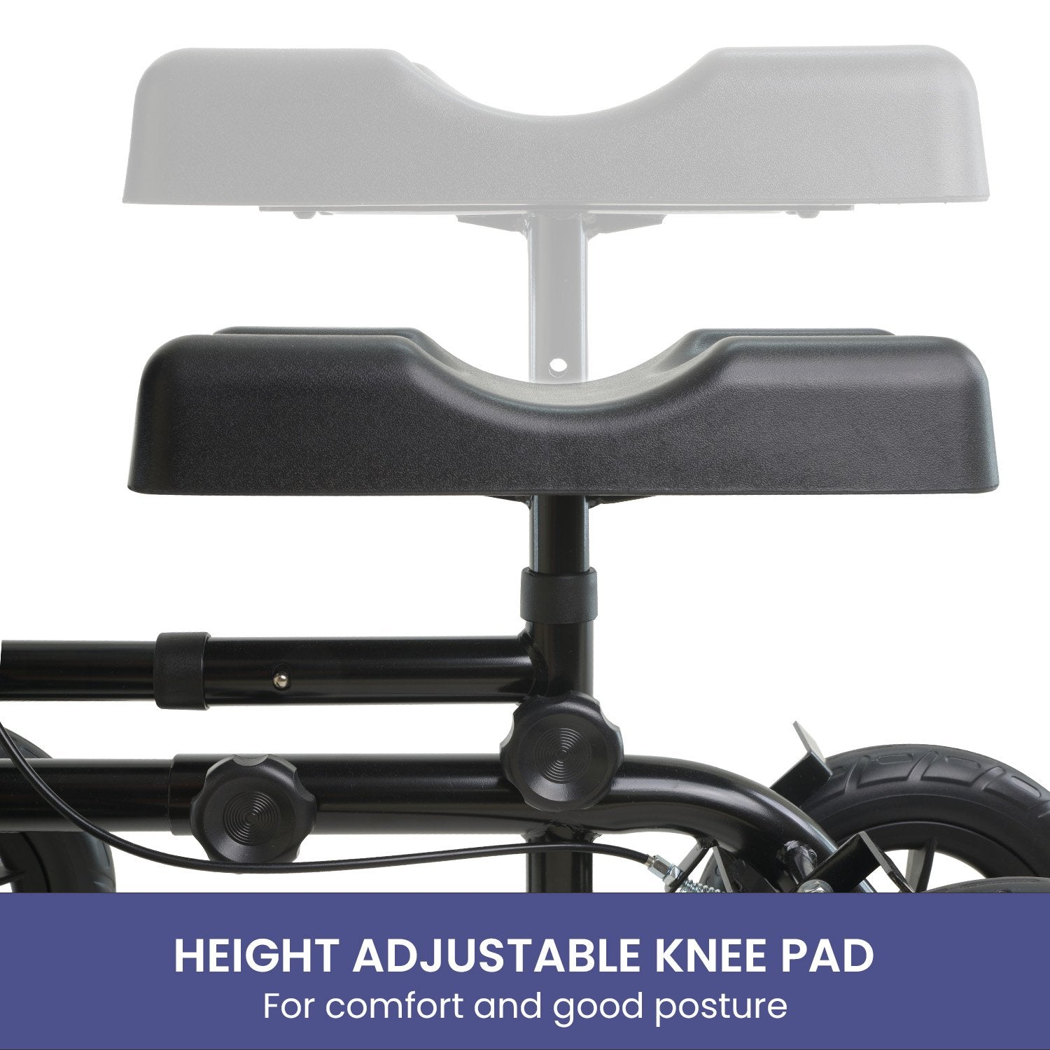 Mobility & Accessibility: Orthonica Mobility Steel Knee Scooter Walker Steerable Ergonomic Foldable Scooter 10-inch Wheels Height Adjustable Steel Frame 136kg Weight Capacity