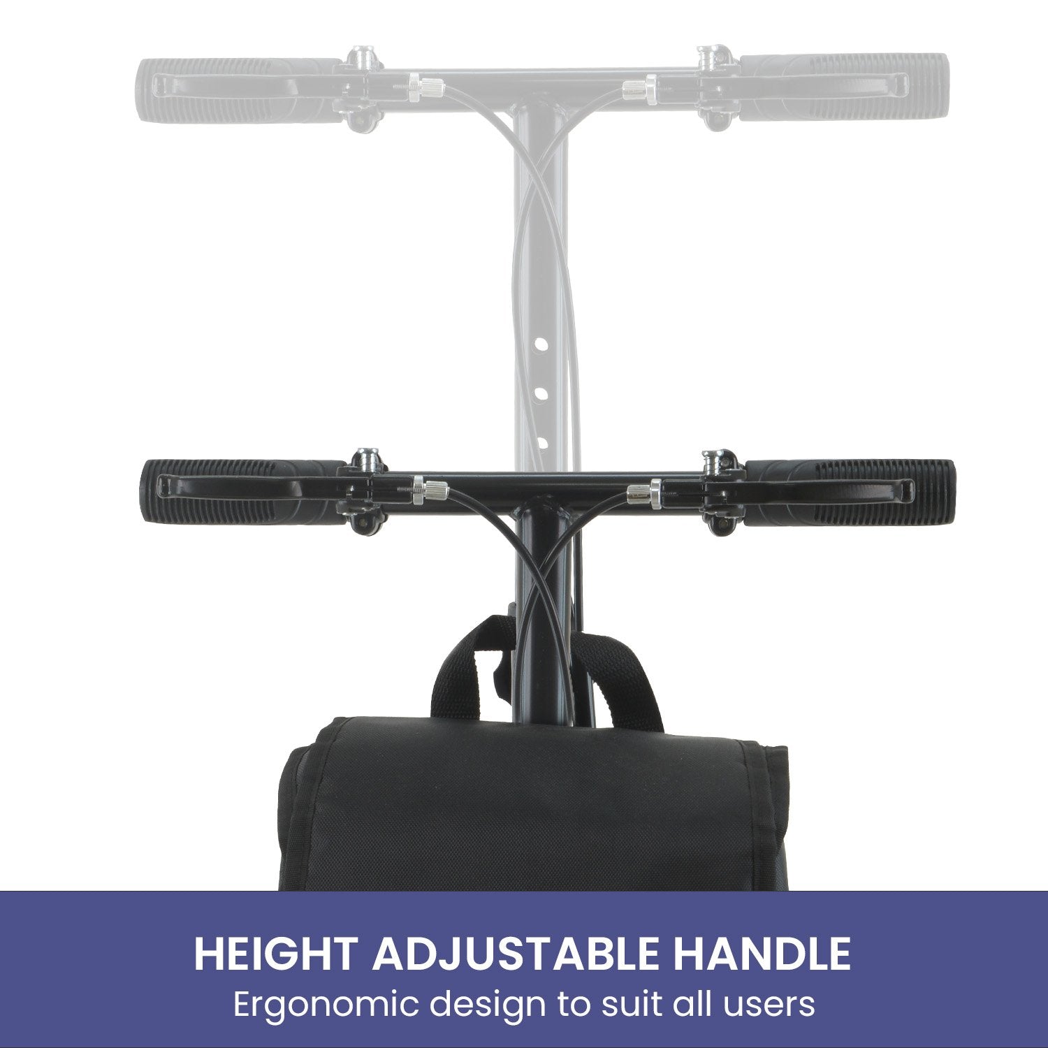 Mobility & Accessibility: Orthonica Mobility Steel Knee Scooter Walker Steerable Ergonomic Foldable Scooter 10-inch Wheels Height Adjustable Steel Frame 136kg Weight Capacity