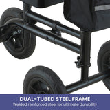 Mobility & Accessibility: Orthonica Mobility Steel Knee Scooter Walker Steerable Ergonomic Foldable Scooter 10-inch Wheels Height Adjustable Steel Frame 136kg Weight Capacity
