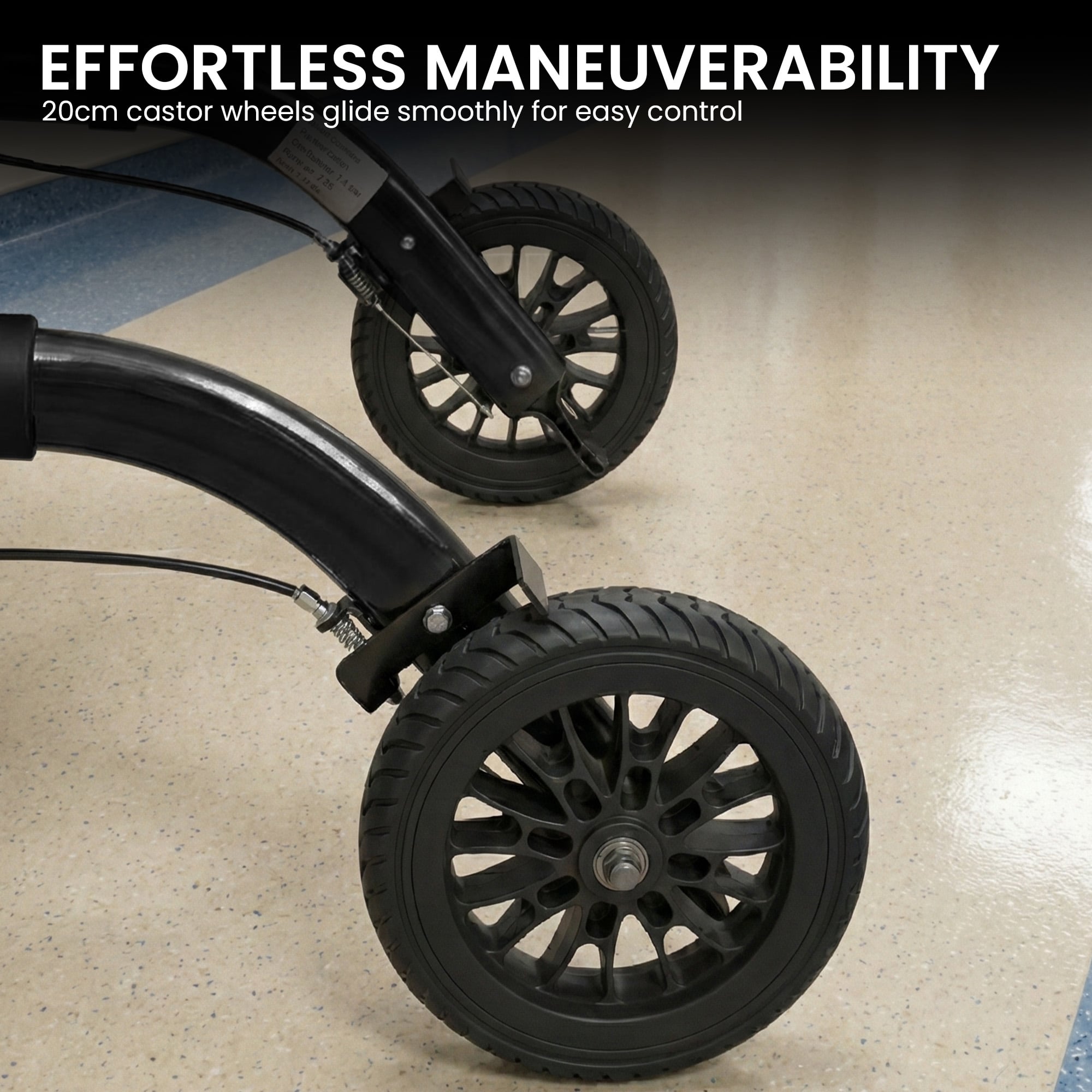 Orthonica Aluminium 2-in-1 Rollator Wheelchair with Foldable Frame â€“ Black & Silver