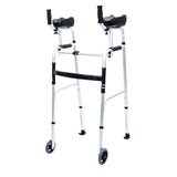 Mobility & Accessibility: Orthonica Folding Rollator Walker Aluminium Adjustable Handles With Cane Box