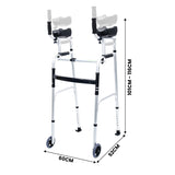 Mobility & Accessibility: Orthonica Folding Rollator Walker Aluminium Adjustable Handles With Cane Box