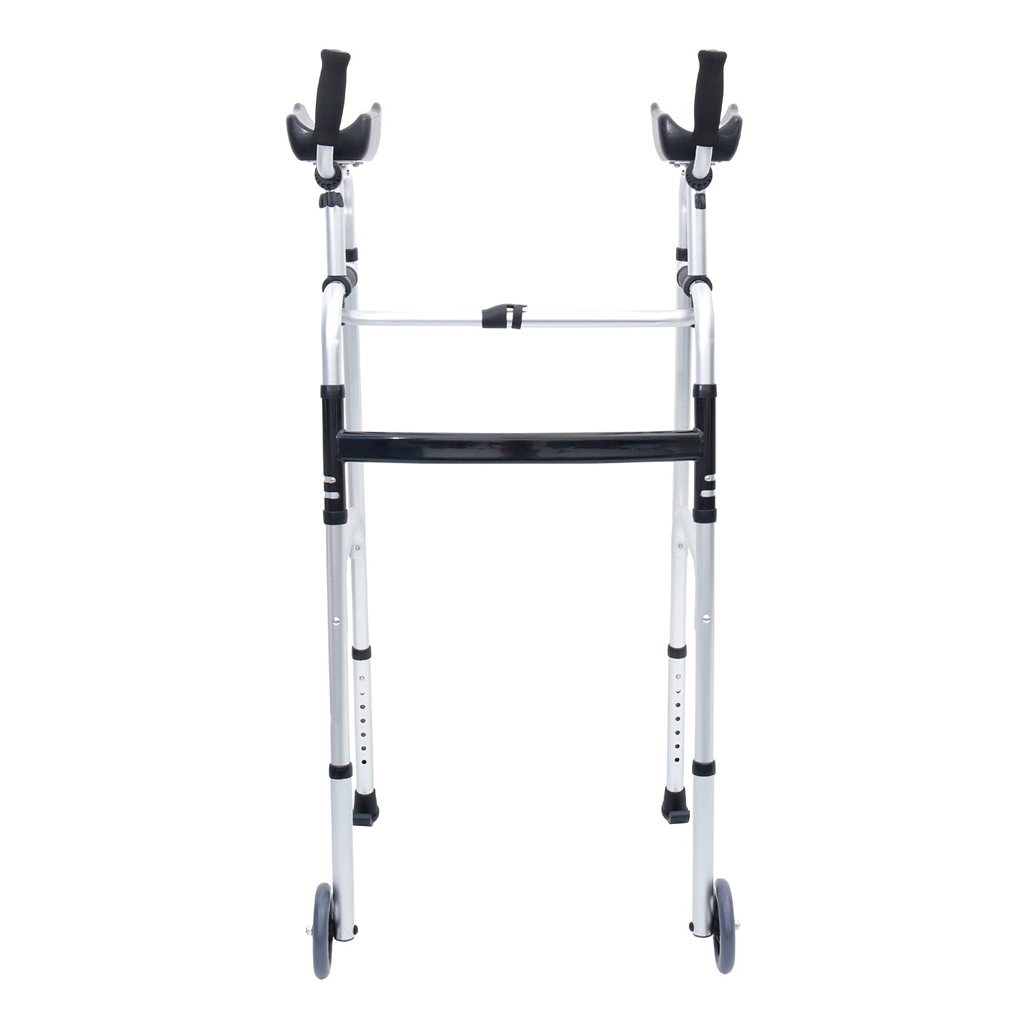 Mobility & Accessibility: Orthonica Folding Rollator Walker Aluminium Adjustable Handles With Cane Box