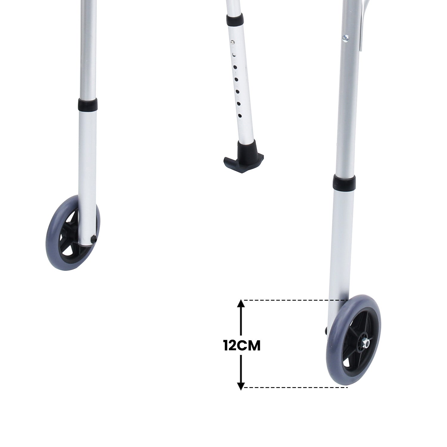 Mobility & Accessibility: Orthonica Folding Rollator Walker Aluminium Adjustable Handles With Cane Box