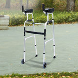 Mobility & Accessibility: Orthonica Folding Rollator Walker Aluminium Adjustable Handles With Cane Box