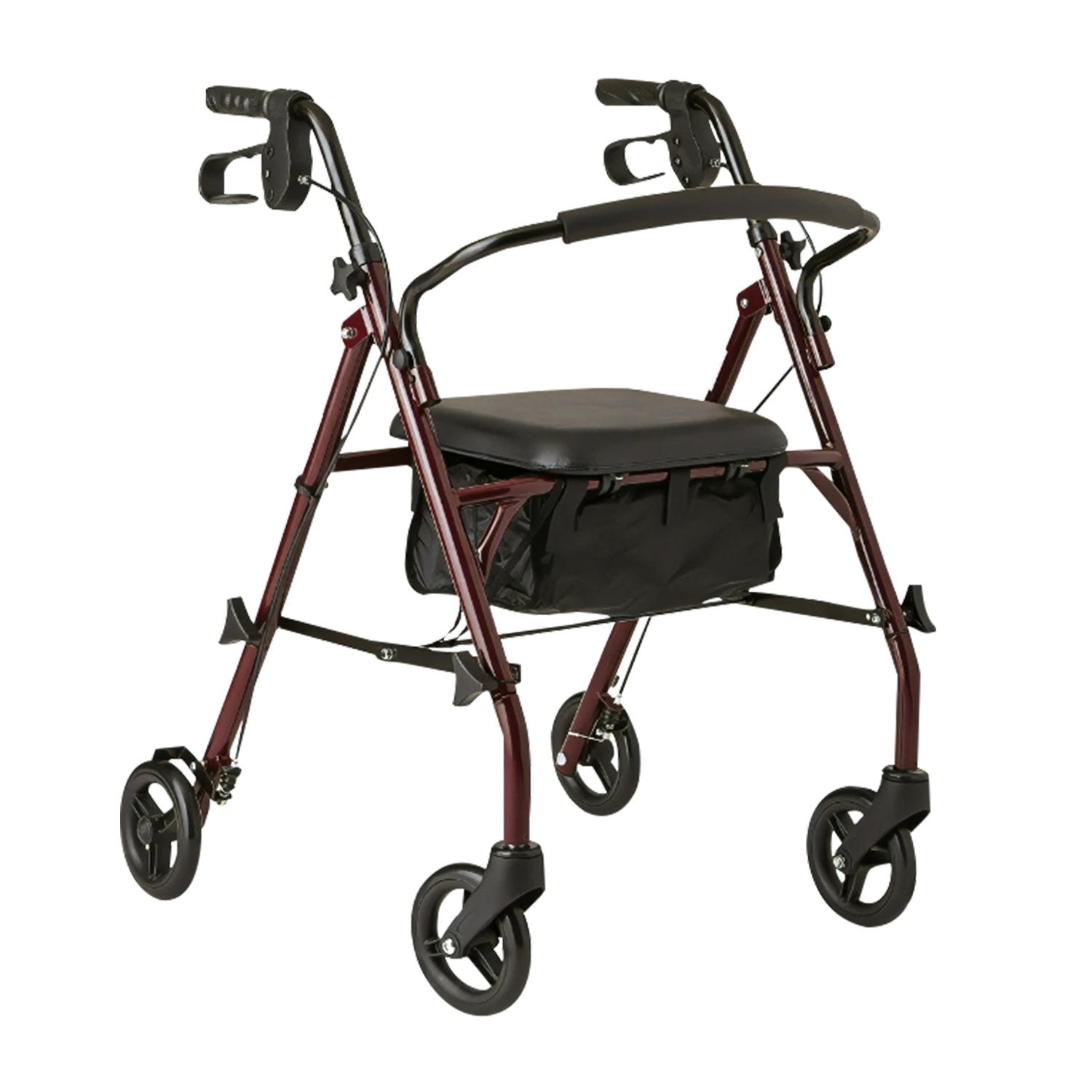Mobility & Accessibility: Orthonica Foldable Steel Frame Rollator 4-wheel Walker