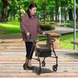 Mobility & Accessibility: Orthonica Foldable Steel Frame Rollator 4-wheel Walker