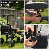 Mobility & Accessibility: Orthonica Knee Walker with Adjustable Pad and Dual Brakes