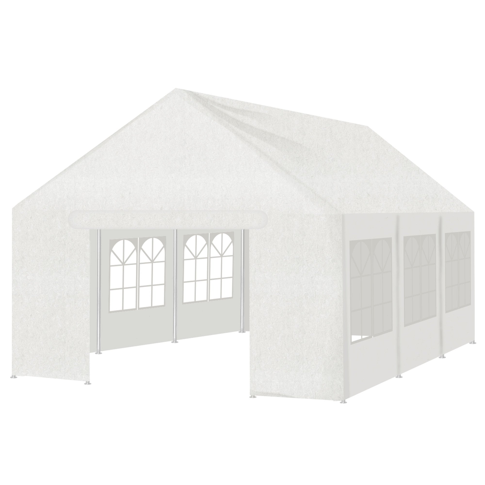 Canopies & Gazebos: Wallaroo 6x6m Outdoor Event Marquee Gazebo Party Wedding Tent - White