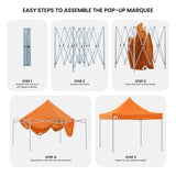Canopies & Gazebos: Wallaroo Gazebo Tent Marquee 3x3 PopUp Outdoor  - Orange