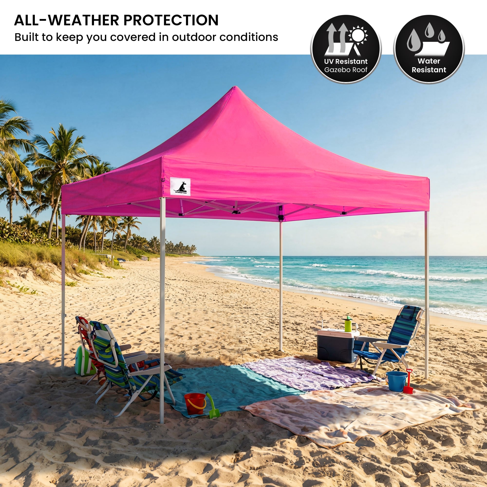Canopies & Gazebos: Wallaroo Gazebo Tent Marquee 3x3 PopUp Outdoor Pink